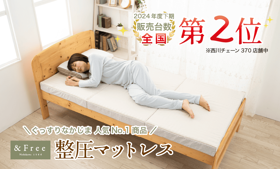 2024年度下期整圧マットレス売上第2位(全国西川チェーン370店舗中)