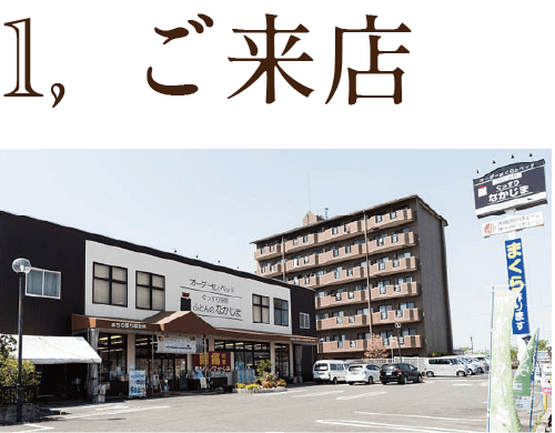 １、ご来店